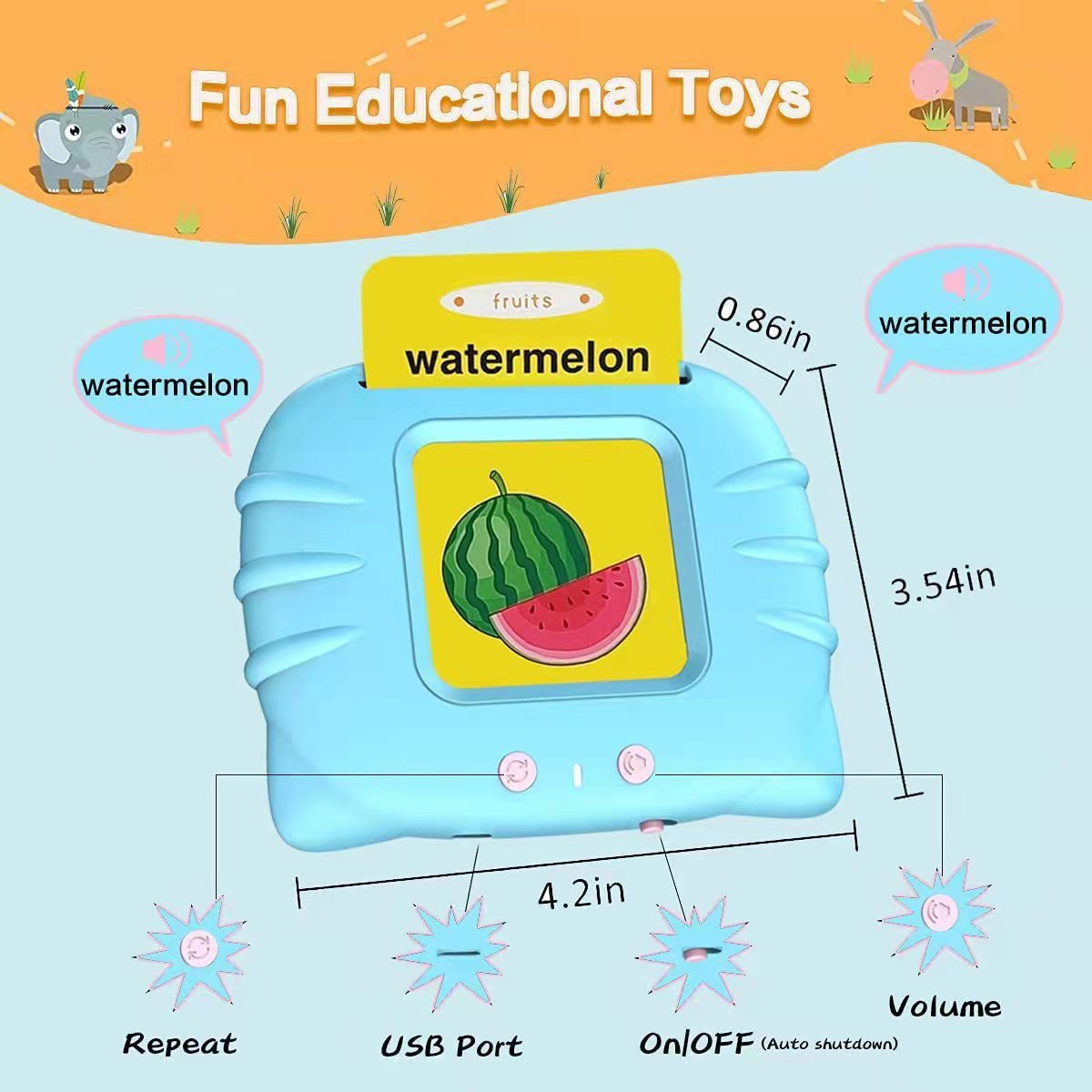 Multilingual Audio Flash Card Device for Kids